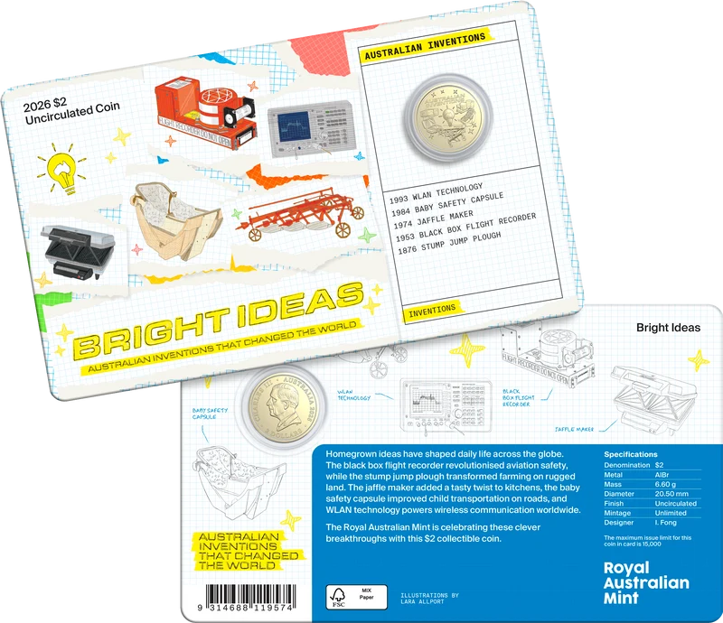 Bright Ideas 2026 $2 Uncirculated Coin in Card