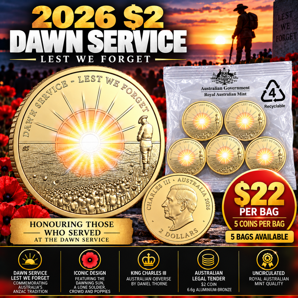 2026 $2 Dawn Service – Uncirculated Coin Bag