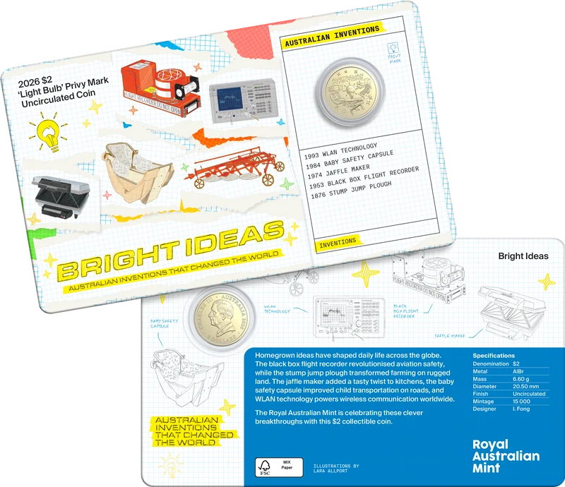 Bright Ideas 2026 $1 and $2 Privy Mark Seven-Coin Collection