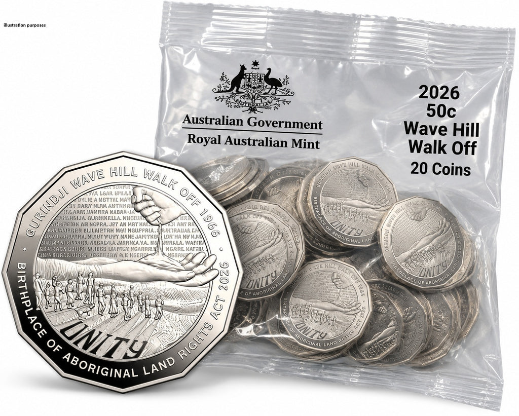 2026 50c Wave Hill Walk-Off – Uncirculated Coin Bag